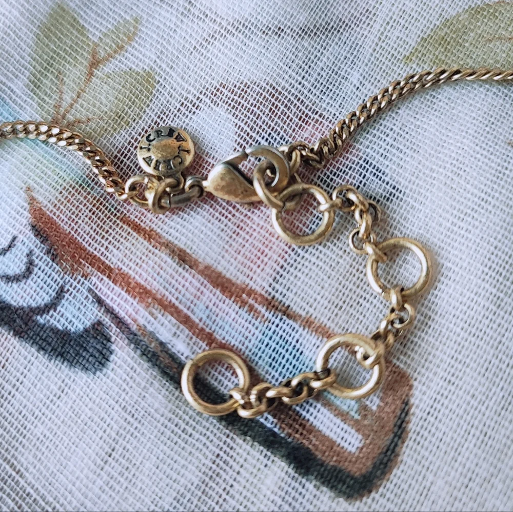 J. Crew Brand Signed Teardrop Faceted Golden Honey Acrylic Statement Necklace